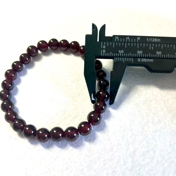 NWOT Vintage Y2K bead stretch bracelet dark red burgundy boho goth grunge - Picture 6 of 7